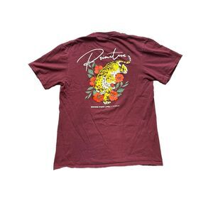 Primitive Shirt Youth Extra‎ Large Maroon Skateboarding Island Tiger Skater Boys